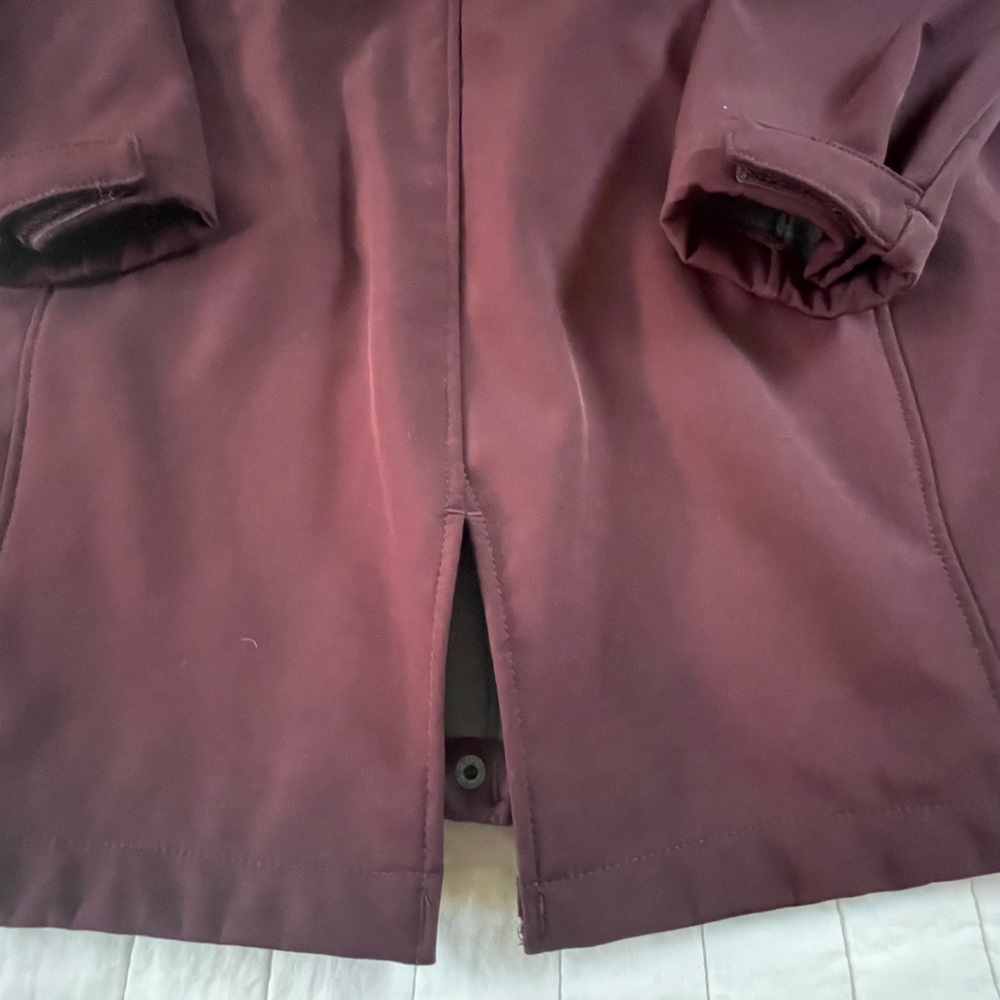 Outdoor Ventures Fleece Lined Women's Burgundy Hooded Coat XXL - Picture 9 of 11